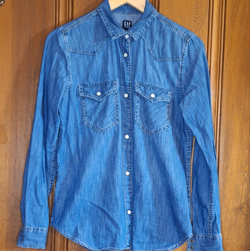 Gap Western Jean Shirt, S